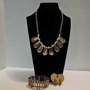 Multi-Tone Metal Jewelry Set